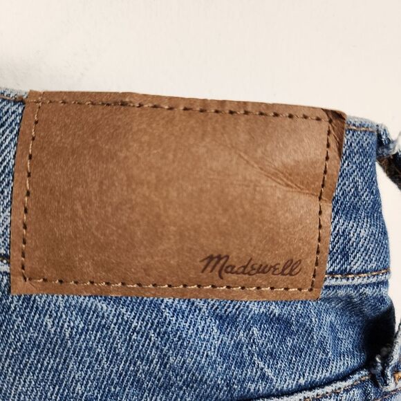 Madewell Jeans Mid-rise Perfect Vintage Distressed Ripped Blue Stretchy Sz 25 - Picture 11 of 16